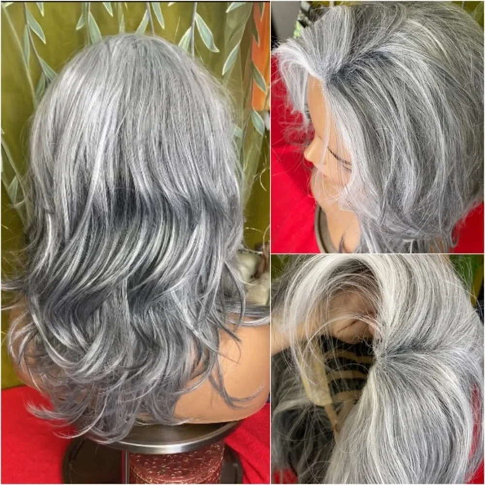 silver fox blowout volume wig